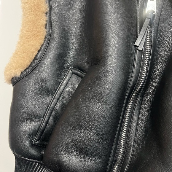 Jason Wu Edit Women's Double Sided Zip Up Bomber Vest Size XS Faux Fur Jacket - Picture 4 of 6